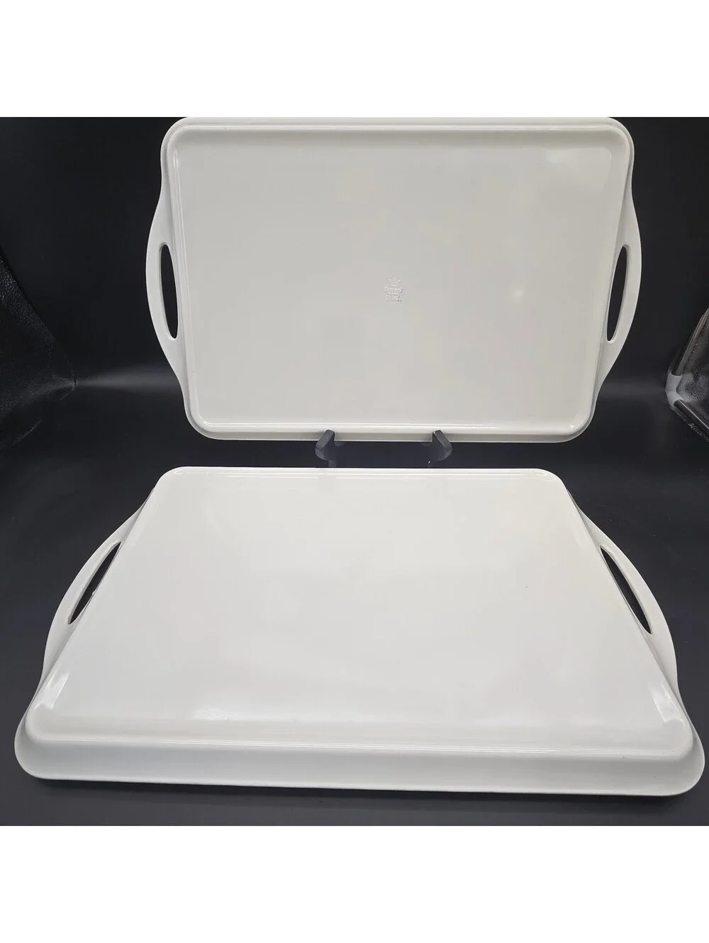 Vintage Temark Melamine Serving Trays Pair Lowell Herrero Lord Buffington Cat